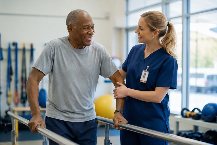 Residents in rehab at Niles Nursing & Rehabilitation